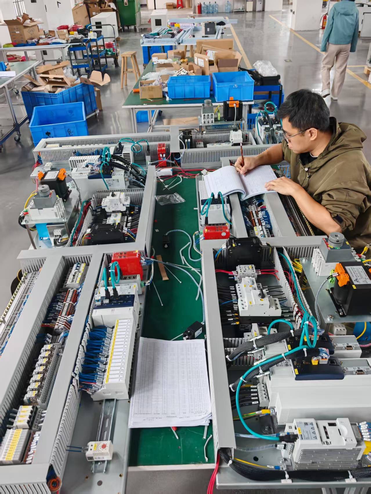 Industrial control cabinet quality control and inspection process