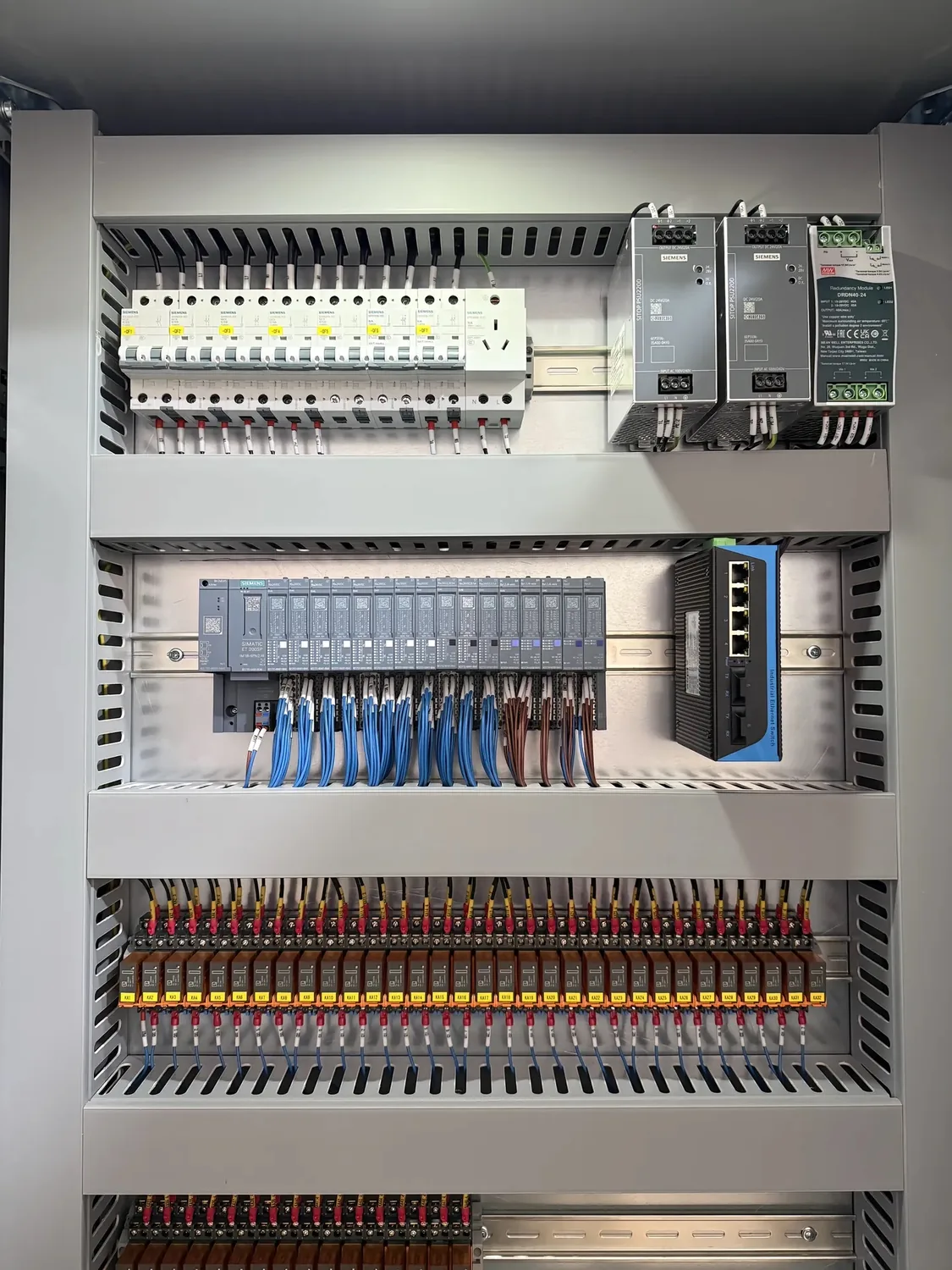 plc and industrial network section for wastewater treatment PLC control cabinet