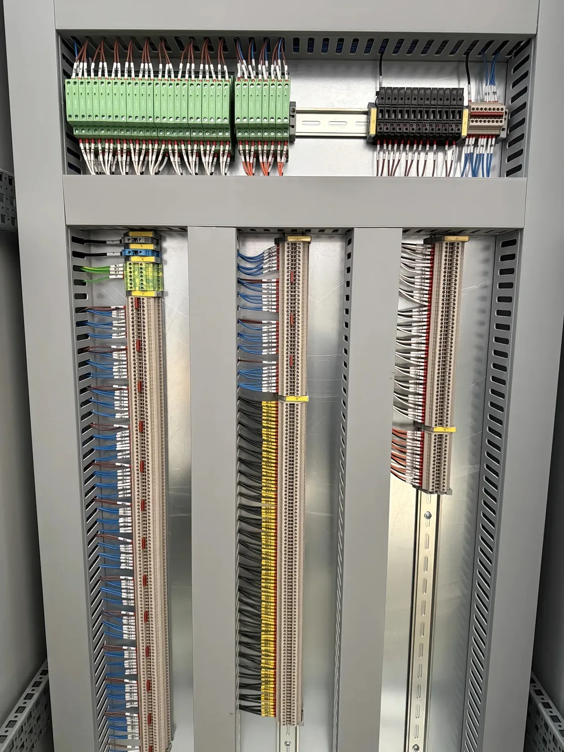 24 vdc control power area for wastewater treatment PLC control cabinet