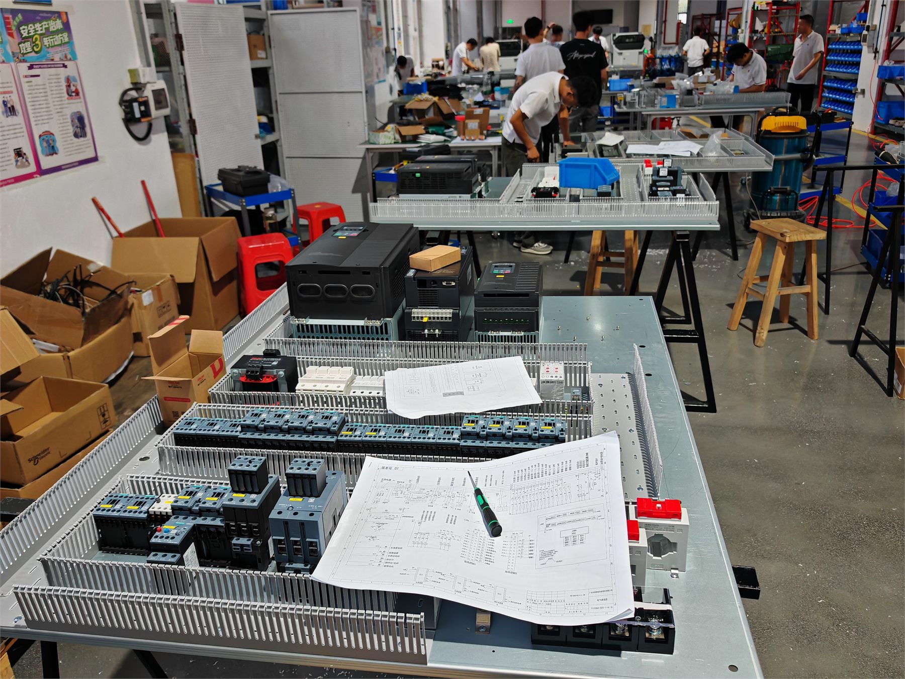 Panel component mounting and wiring