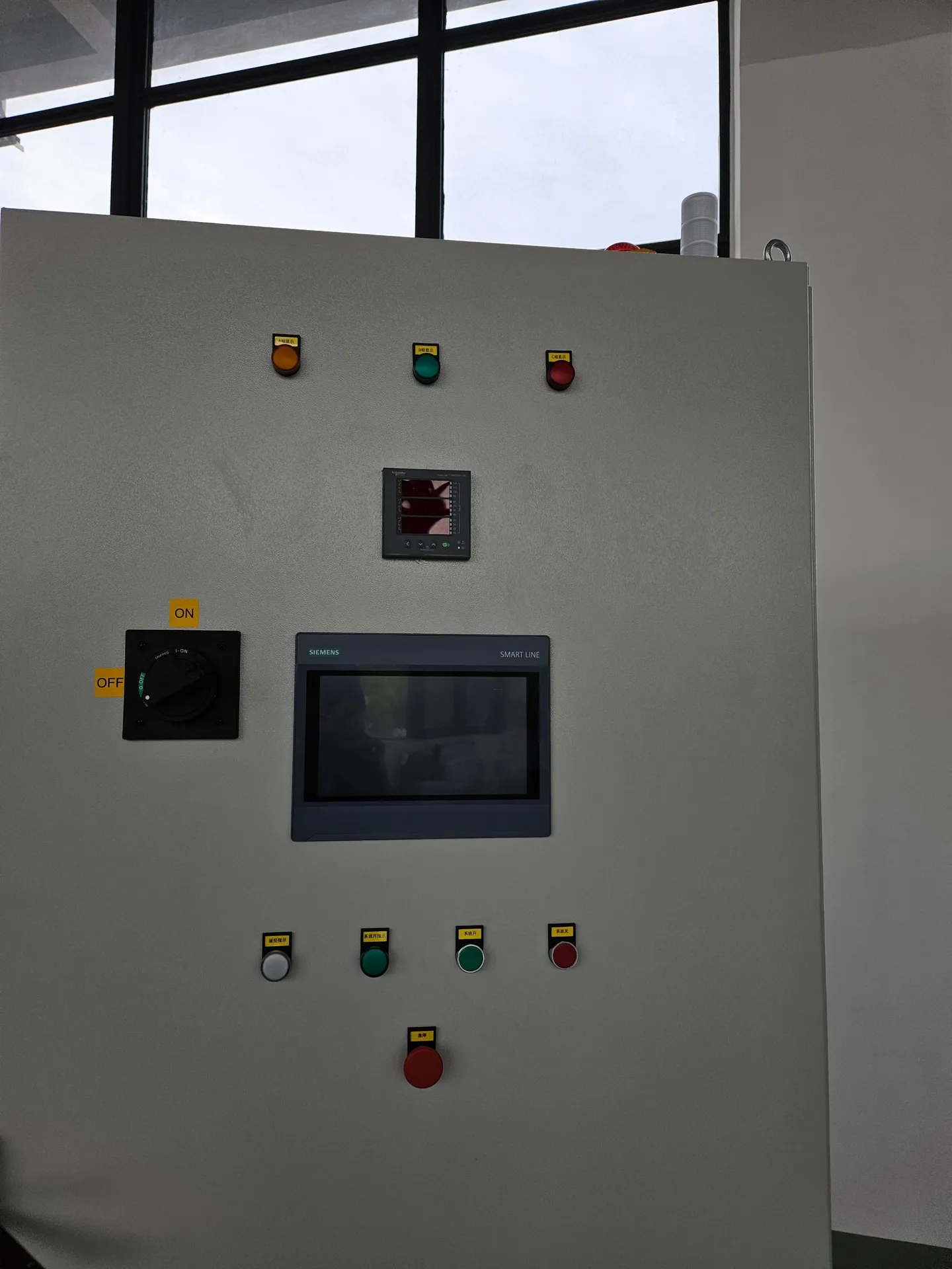 PLC HMI and cabinet system detail
