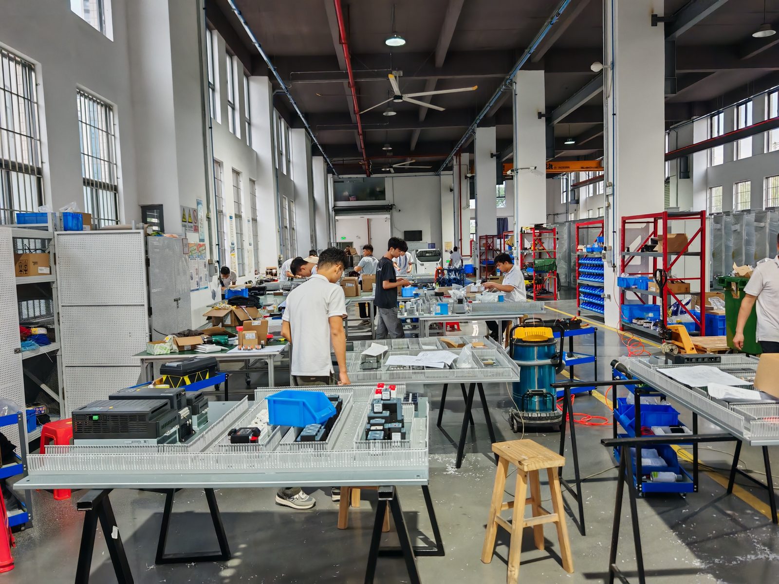 Plastic machinery control cabinet testing photo